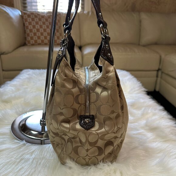 Coach Signature Monogram Ashley Madison Shoulder Bag - Picture 5 of 12